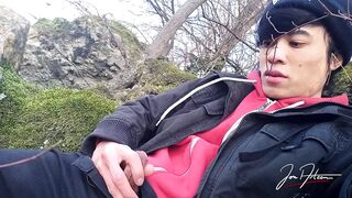 Jon Arteen wants to cum outdoor but it's a ruined orgasm