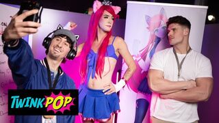 TWINKPOP - Watch Axelle Rose Suck And Then Ride Malik Delgaty Before Getting A Cumshot On His Ass