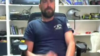 lascivious Bearded father Bearded chap Tugging Stiff