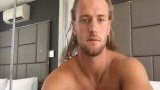 stunning Wolf Jerks Off hefty beef whistle In Solo Sesh