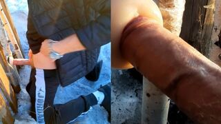 Guy fucks a fence in the village and presents a virtual fag